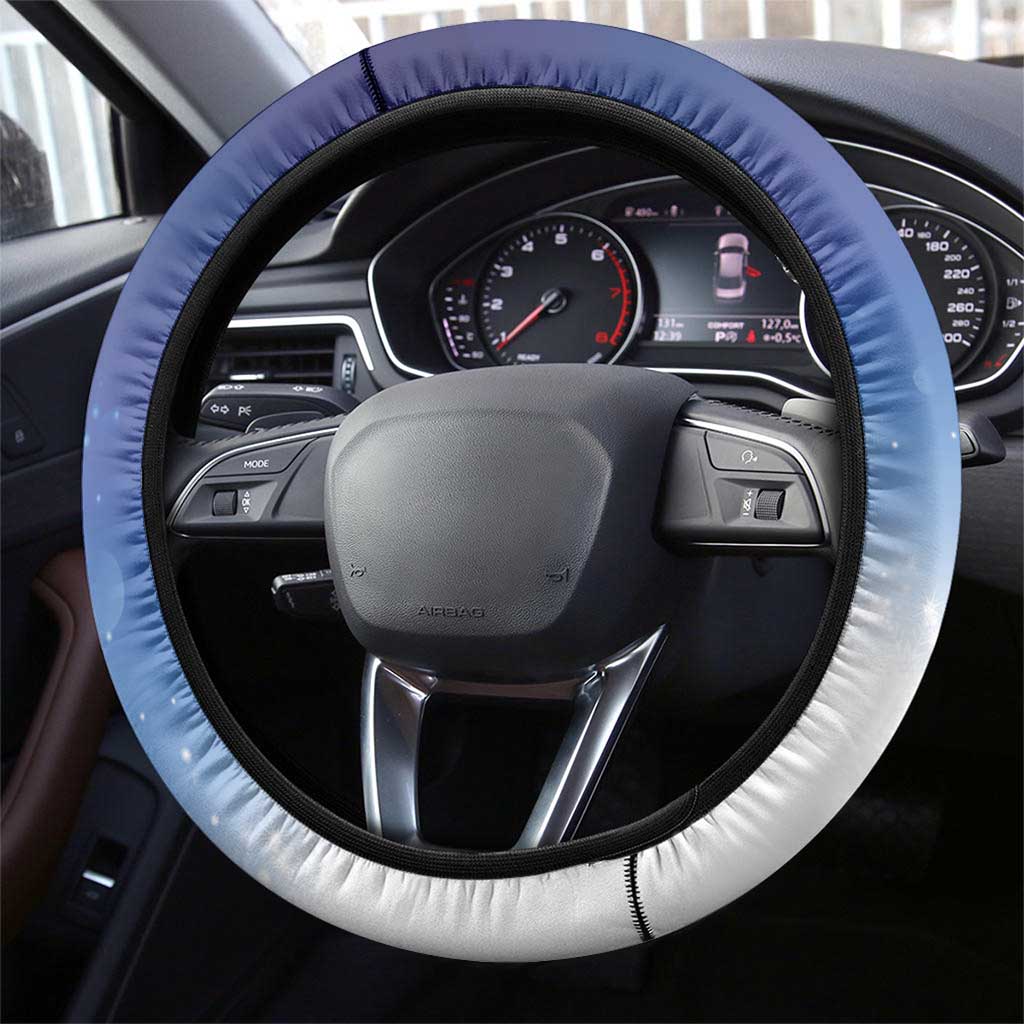 Samoa Christmas Steering Wheel Cover Snow Globe With Samoan Santa LT05 - Polynesian Pride
