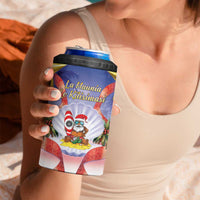 American Samoa Christmas 4 in 1 Can Cooler Tumbler Seashell Santa Beach Vibes - Polynesian Pride