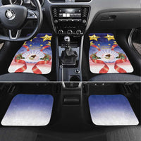 American Samoa Christmas Car Mats Seashell Santa Beach Vibes - Polynesian Pride