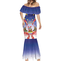 American Samoa Christmas Mermaid Dress Seashell Santa Beach Vibes - Polynesian Pride