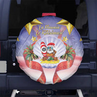 American Samoa Christmas Spare Tire Cover Seashell Santa Beach Vibes - Polynesian Pride