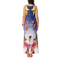 American Samoa Christmas Tank Maxi Dress Seashell Santa Beach Vibes - Polynesian Pride