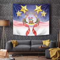 American Samoa Christmas Tapestry Seashell Santa Beach Vibes - Polynesian Pride