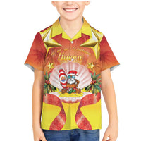 French Polynesia Christmas Family Matching Mermaid Dress and Hawaiian Shirt Seashell Santa Beach Vibes - Polynesian Pride