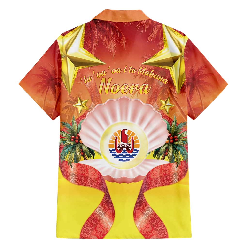 French Polynesia Christmas Family Matching Puletasi and Hawaiian Shirt Seashell Santa Beach Vibes LT05 - Polynesian Pride
