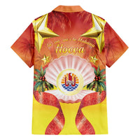 French Polynesia Christmas Family Matching Short Sleeve Bodycon Dress and Hawaiian Shirt Seashell Santa Beach Vibes - Polynesian Pride