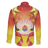 French Polynesia Christmas Family Matching Tank Maxi Dress and Hawaiian Shirt Seashell Santa Beach Vibes - Polynesian Pride