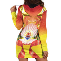 French Polynesia Christmas Hoodie Dress Seashell Santa Beach Vibes LT05 - Polynesian Pride