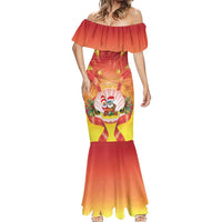 French Polynesia Christmas Mermaid Dress Seashell Santa Beach Vibes - Polynesian Pride