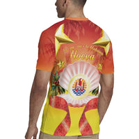 French Polynesia Christmas Rugby Jersey Seashell Santa Beach Vibes LT05 - Polynesian Pride