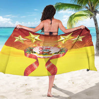 French Polynesia Christmas Sarong Seashell Santa Beach Vibes - Polynesian Pride