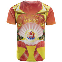 French Polynesia Christmas T Shirt Seashell Santa Beach Vibes - Polynesian Pride