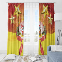 French Polynesia Christmas Window Curtain Seashell Santa Beach Vibes - Polynesian Pride