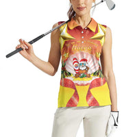 French Polynesia Christmas Women Sleeveless Polo Shirt Seashell Santa Beach Vibes LT05 - Polynesian Pride