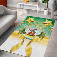 Cook Islands Christmas Area Rug Seashell Santa Beach Vibes - Polynesian Pride
