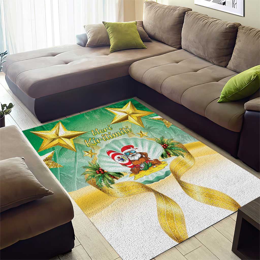 Cook Islands Christmas Area Rug Seashell Santa Beach Vibes - Polynesian Pride