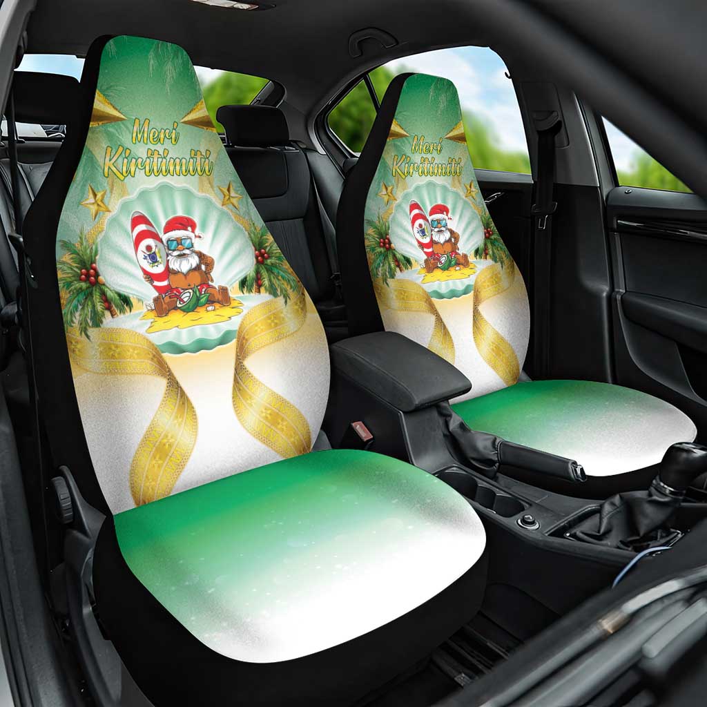 Cook Islands Christmas Car Seat Cover Seashell Santa Beach Vibes - Polynesian Pride