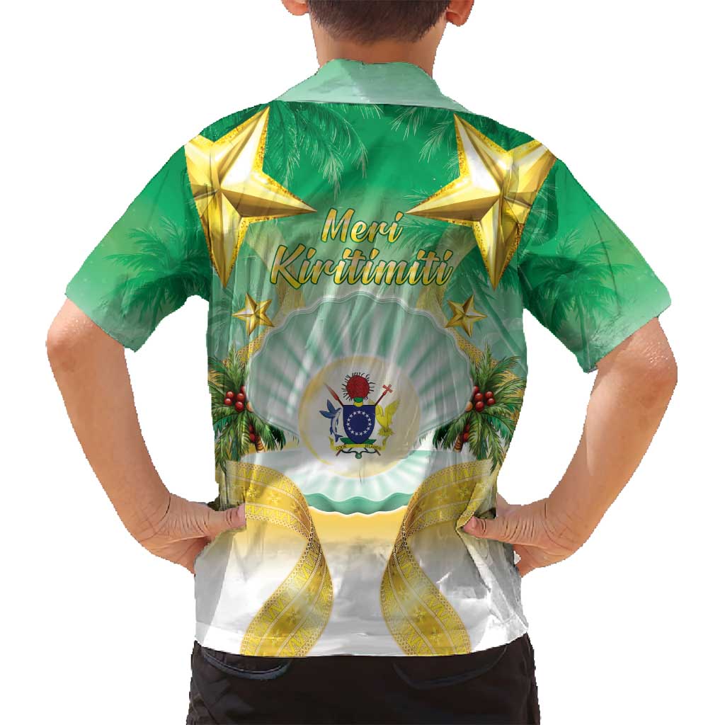 Cook Islands Christmas Family Matching Long Sleeve Bodycon Dress and Hawaiian Shirt Seashell Santa Beach Vibes - Polynesian Pride