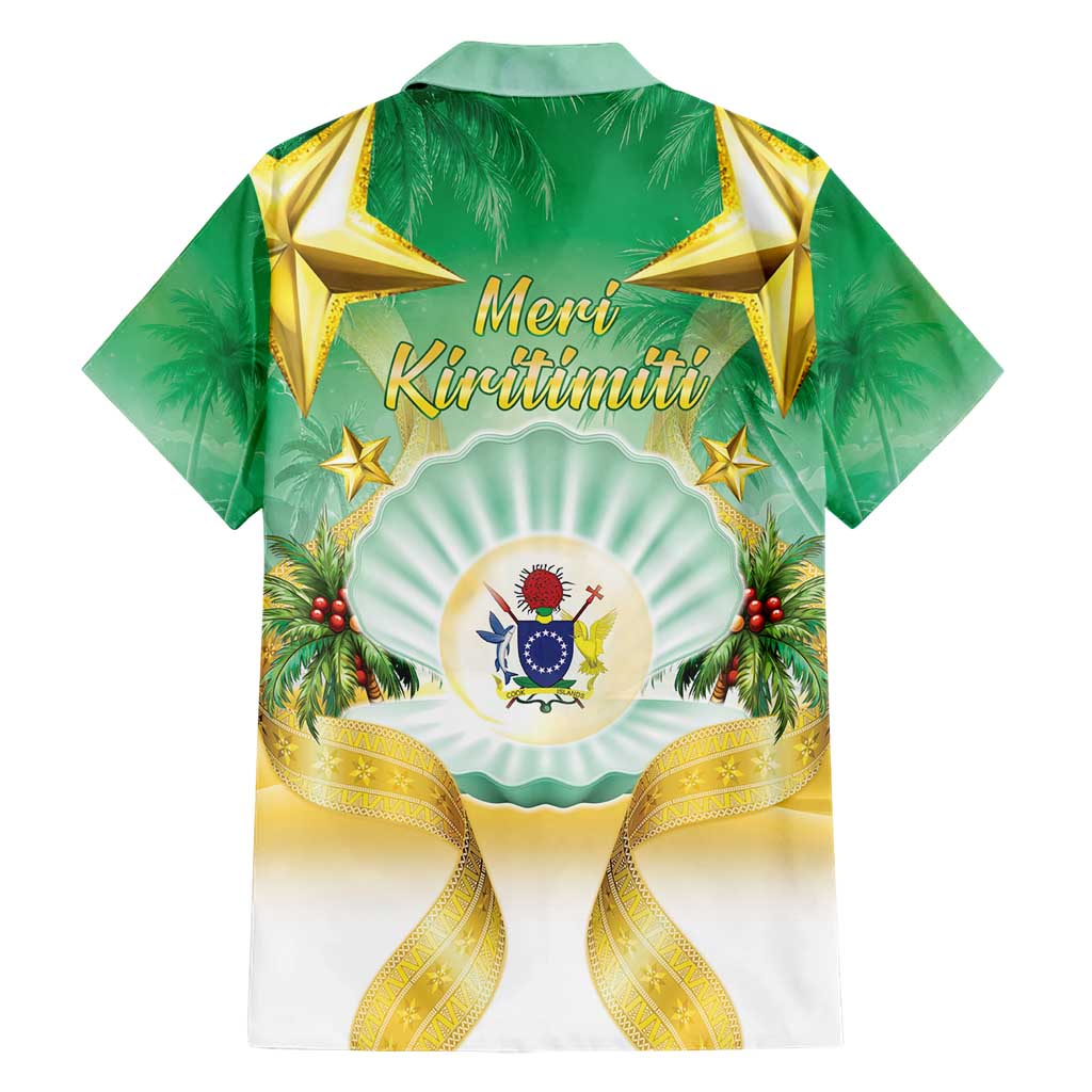 Cook Islands Christmas Family Matching Short Sleeve Bodycon Dress and Hawaiian Shirt Seashell Santa Beach Vibes - Polynesian Pride