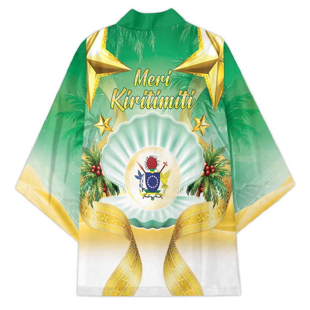 Cook Islands Christmas Kimono Seashell Santa Beach Vibes - Polynesian Pride