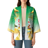 Cook Islands Christmas Kimono Seashell Santa Beach Vibes - Polynesian Pride