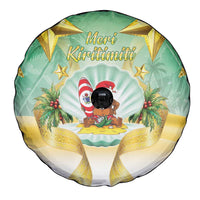 Cook Islands Christmas Spare Tire Cover Seashell Santa Beach Vibes - Polynesian Pride