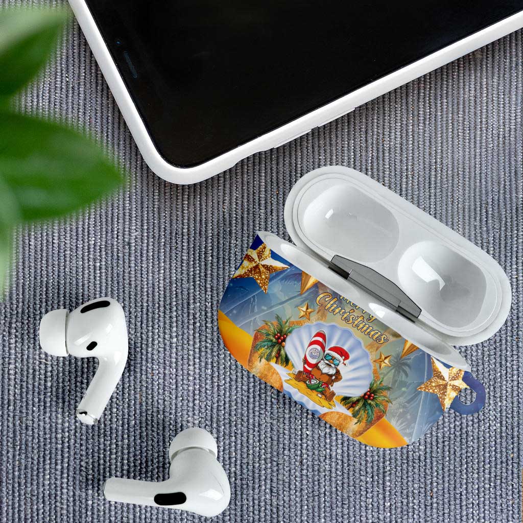 Marshall Islands Christmas AirPods Case Seashell Santa Beach Vibes - Polynesian Pride