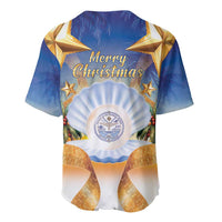 Marshall Islands Christmas Baseball Jersey Seashell Santa Beach Vibes - Polynesian Pride