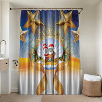 Marshall Islands Christmas Bathroom Set Seashell Santa Beach Vibes - Polynesian Pride