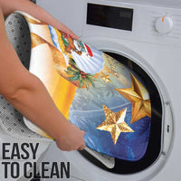 Marshall Islands Christmas Bathroom Set Seashell Santa Beach Vibes - Polynesian Pride