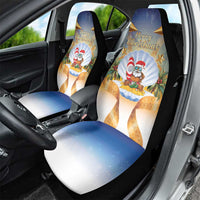 Marshall Islands Christmas Car Seat Cover Seashell Santa Beach Vibes - Polynesian Pride