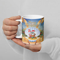 Marshall Islands Christmas Ceramic Mug Seashell Santa Beach Vibes - Polynesian Pride