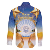Marshall Islands Christmas Family Matching Puletasi and Hawaiian Shirt Seashell Santa Beach Vibes - Polynesian Pride