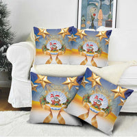 Marshall Islands Christmas Pillow Cover Seashell Santa Beach Vibes - Polynesian Pride