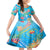 Under The Sea Scuba Diving Family Matching Off Shoulder Short Dress and Hawaiian Shirt Polynesian Pattern LT05 Daughter's Dress Blue - Polynesian Pride