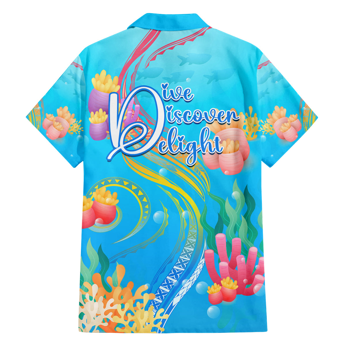 Under The Sea Scuba Diving Family Matching Tank Maxi Dress and Hawaiian Shirt Polynesian Pattern LT05 - Polynesian Pride