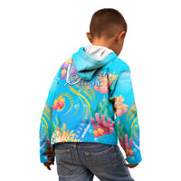 Under The Sea Scuba Diving Kid Hoodie Polynesian Pattern LT05 - Polynesian Pride