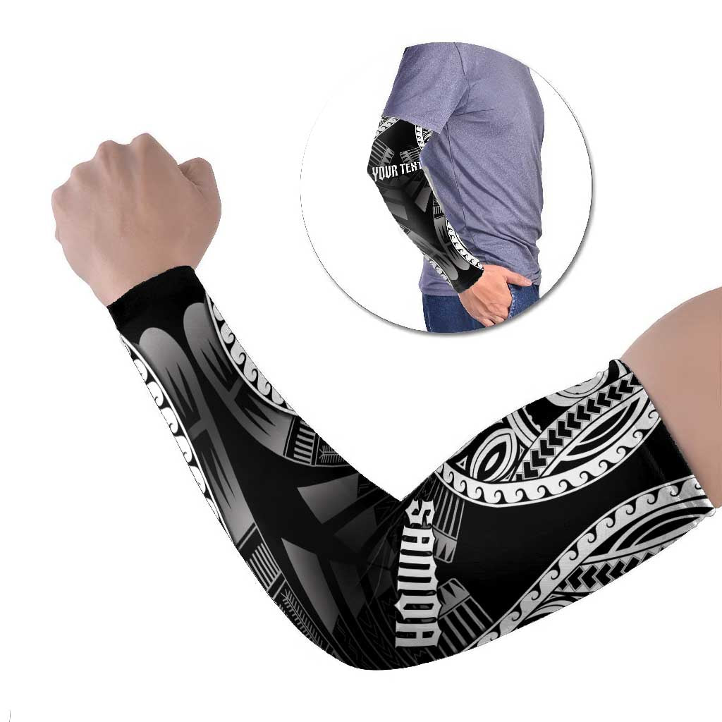 Personalised Remember Samoa Black Saturday Arm Sleeves Samoa Mo Samoa LT05 Set of 2 Black - Polynesian Pride