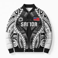 Personalised Remember Samoa Black Saturday Bomber Puffer Jacket Samoa Mo Samoa LT05 Unisex Black - Polynesian Pride