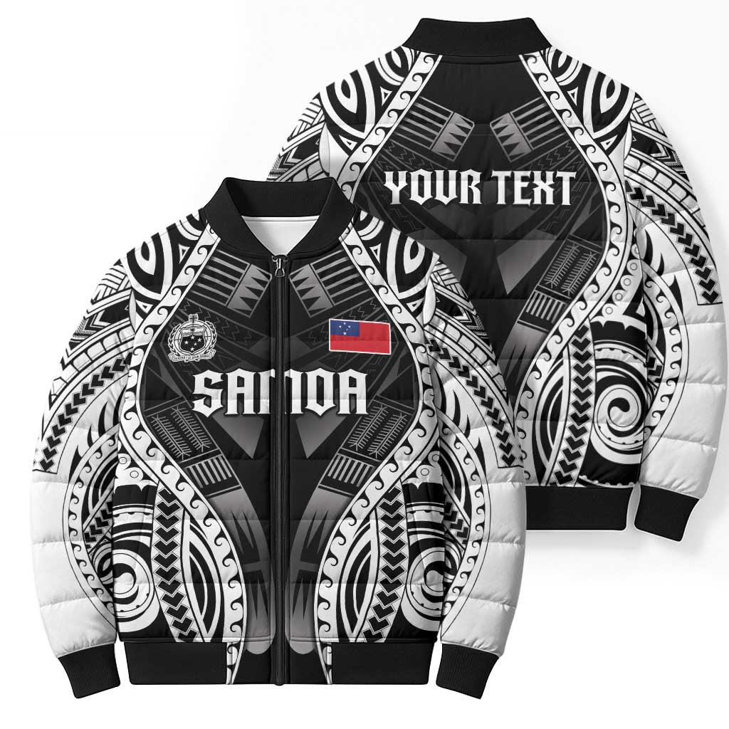 Personalised Remember Samoa Black Saturday Bomber Puffer Jacket Samoa Mo Samoa LT05 - Polynesian Pride