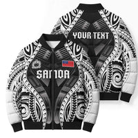 Personalised Remember Samoa Black Saturday Bomber Puffer Jacket Samoa Mo Samoa LT05 - Polynesian Pride