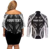 Personalised Remember Samoa Black Saturday Couples Matching Off Shoulder Short Dress and Long Sleeve Button Shirt Samoa Mo Samoa LT05 - Polynesian Pride