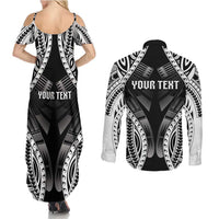 Personalised Remember Samoa Black Saturday Couples Matching Summer Maxi Dress and Long Sleeve Button Shirt Samoa Mo Samoa - Polynesian Pride