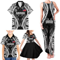 Personalised Remember Samoa Black Saturday Family Matching Tank Maxi Dress and Hawaiian Shirt Samoa Mo Samoa - Polynesian Pride