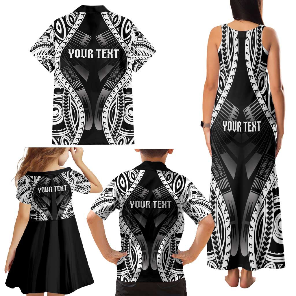 Personalised Remember Samoa Black Saturday Family Matching Tank Maxi Dress and Hawaiian Shirt Samoa Mo Samoa - Polynesian Pride