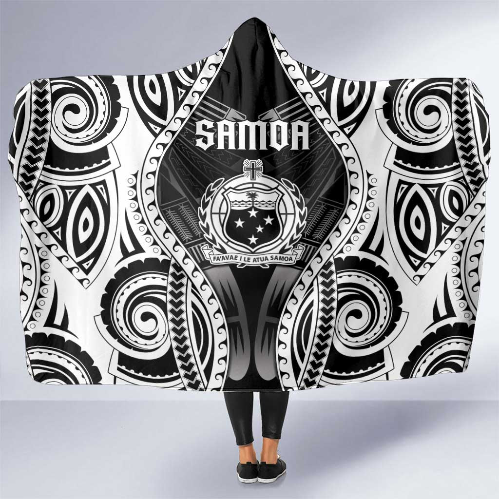 Remember Samoa Black Saturday Hooded Blanket Samoa Mo Samoa LT05 One Size Black - Polynesian Pride