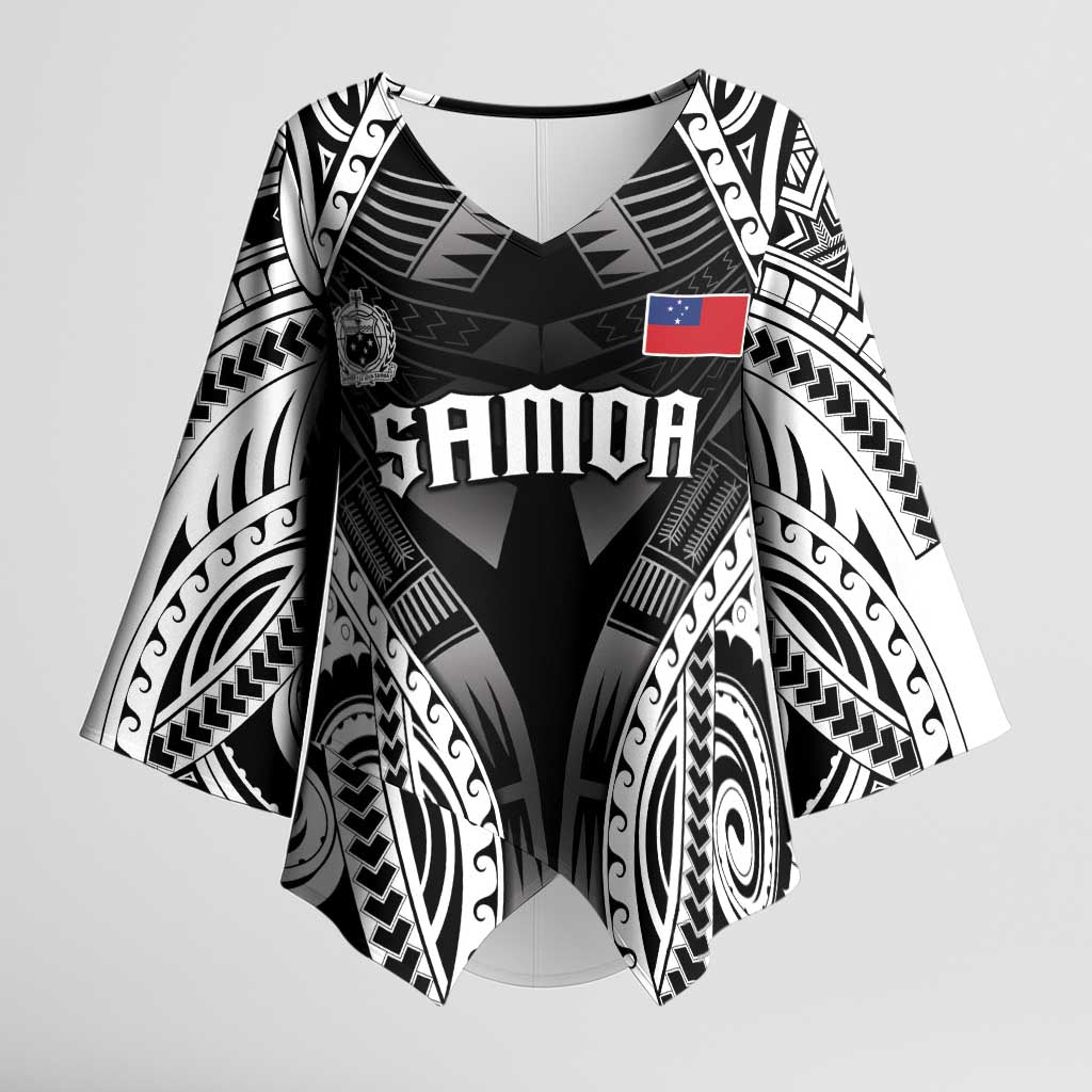 Personalised Remember Samoa Black Saturday Kimono Sleeve Blouse Samoa Mo Samoa LT05 Female Black - Polynesian Pride