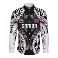 Personalised Remember Samoa Black Saturday Long Sleeve Button Shirt Samoa Mo Samoa LT05 Unisex Black - Polynesian Pride