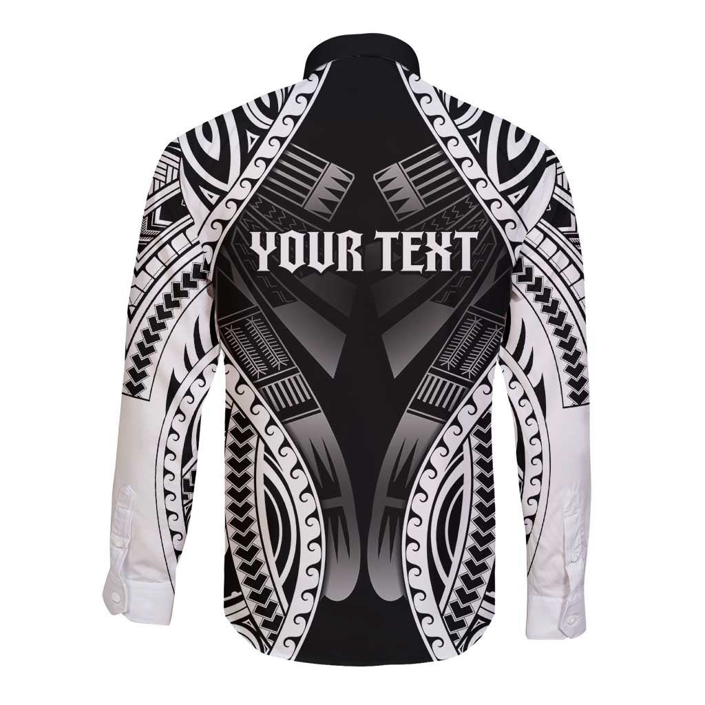 Personalised Remember Samoa Black Saturday Long Sleeve Button Shirt Samoa Mo Samoa LT05 - Polynesian Pride
