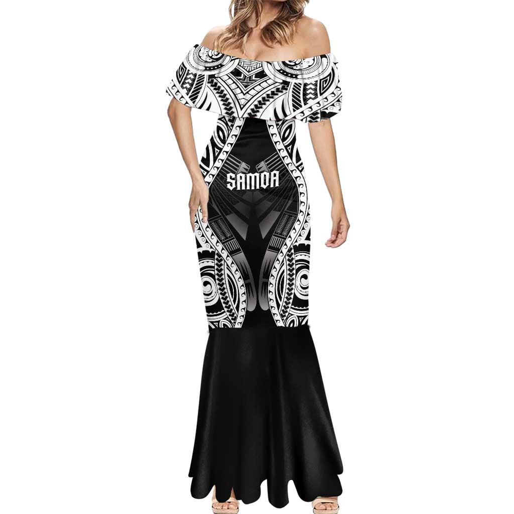 Personalised Remember Samoa Black Saturday Mermaid Dress Samoa Mo Samoa LT05 - Polynesian Pride